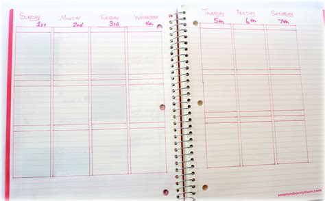 Diy Planner From A Notebook Weekly View Diy