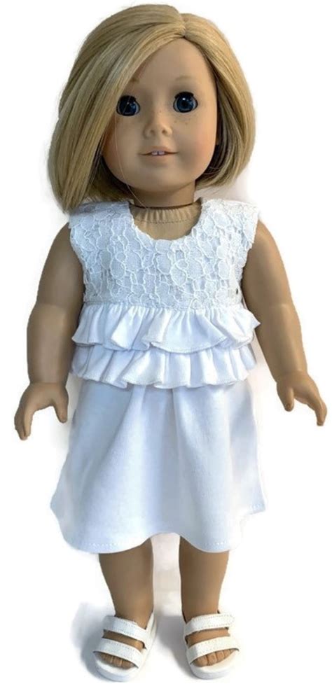 3 Knit And Lace Sleeveless Dresses White Dori S Doll Boutique