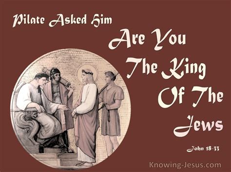 John 1833 Pilate Asked Him Are You The King Of The Jews Beige