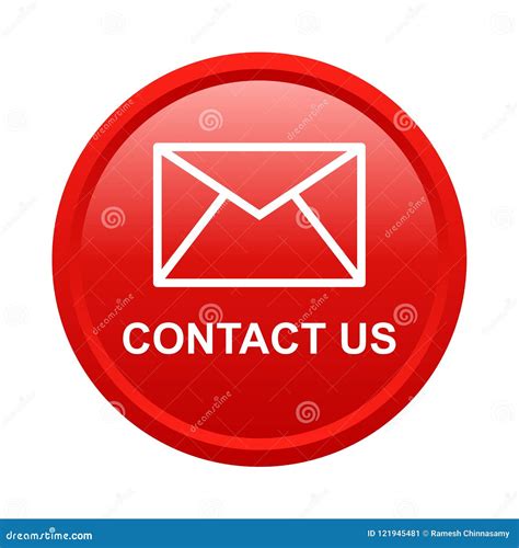 Contact Us Button Stock Vector Illustration Of Cell 121945481
