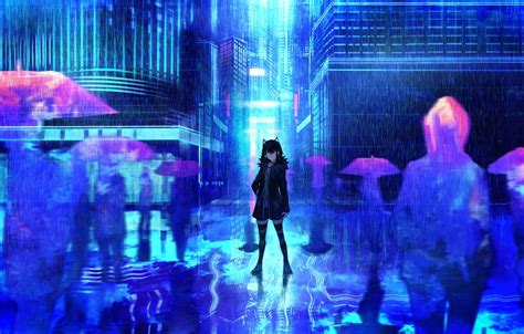 Anime City Rain Wallpapers 4k Hd Anime City Rain Backgrounds On