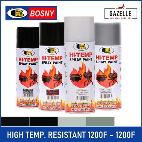 Bosny High Heat Hi Temp Resistant 1200 F Spray Paint 4 Colors 1039