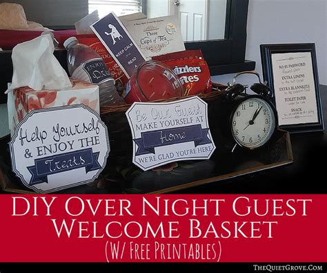 Diy Overnight Guest Welcome Basket With Free Printables Guest