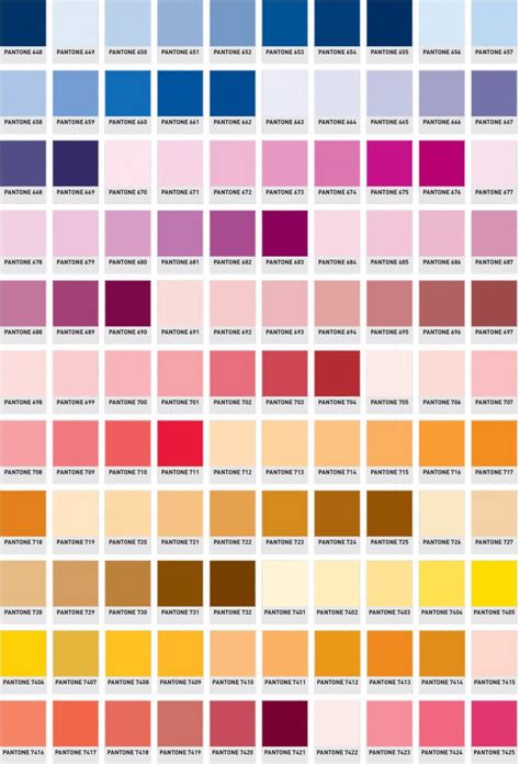Pantone Color Guide Pantone Color Chart Pantone Colour Palettes