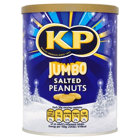 Kp Jumbo Salted Peanuts 465g Dried Fruit Nuts And Snacks Iceland Foods