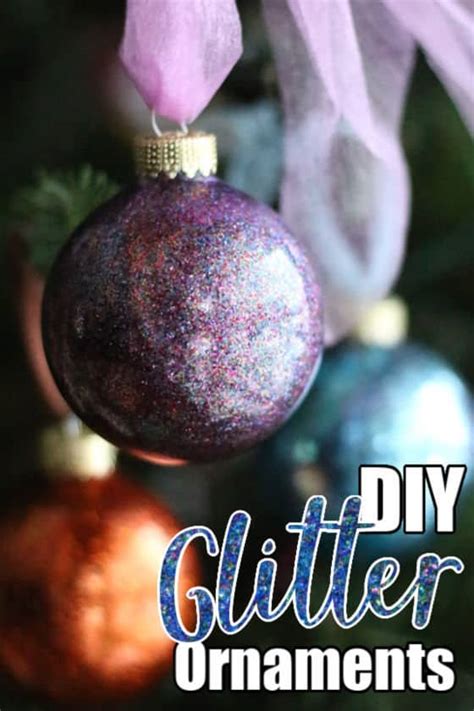 Easy Diy Glitter Ornaments Happy Hooligans