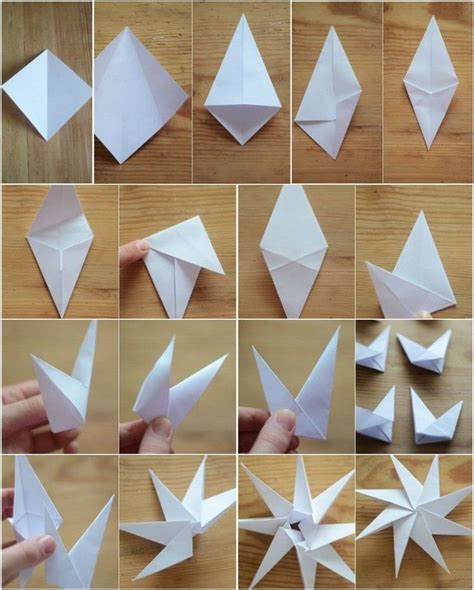 8 Zackige Origami Sterne Aus Papier Falten Anleitung Paper Diy