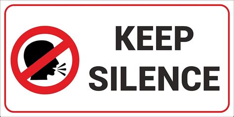 Keep Silence Sign Board 12 X 6 Inch Office Products
