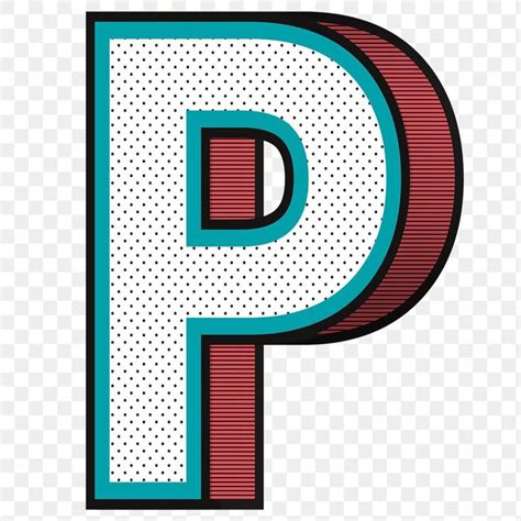 3d Letter P Png Isometric Halftone Style Typography Free Image By