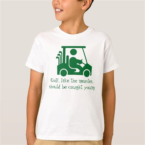 Funny Golf Golfer Green Kids T Shirt