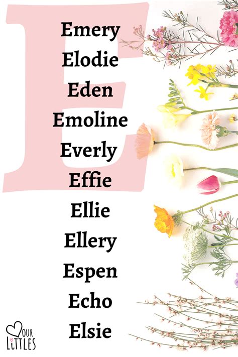 Girl Names That Start With E And End With A Baby Girls Names