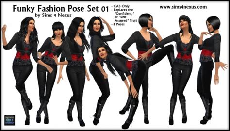 Funky Fashion Pose Set 01 At Sims 4 Nexus Sims 4 Updates