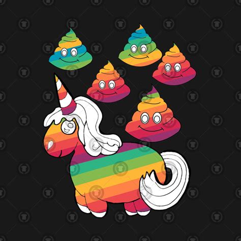 Rainbow Unicorn Poop Design Cool Poop T Shirt Teepublic