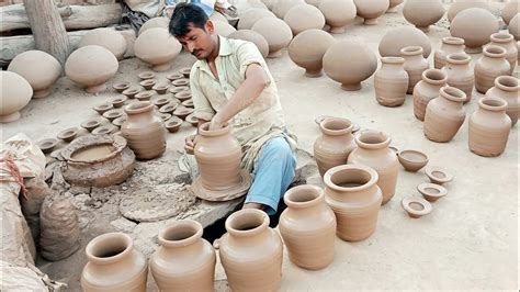 Mud Pot Making With Clay Complete Process Mud Pot Making In Punjab