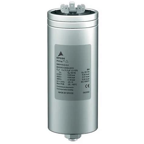 Cylindrical Epcos 25 Kvar Phicap Power Capacitor 5060 Hz At Rs 210