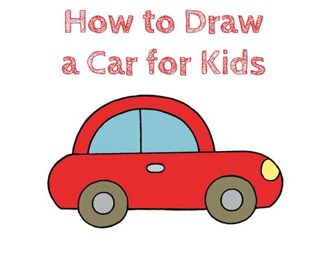 How To Draw A Car For Kids How To Draw Easy