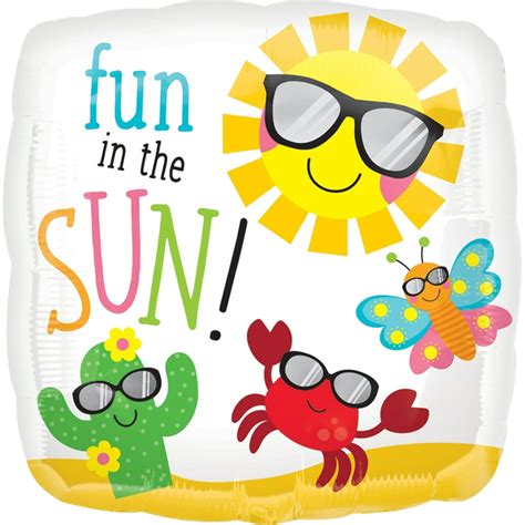 Anagram Summer Fun In The Sun Character 18 Jr Shape Foil Balloon