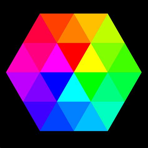 Clipart - 24 color hexagon
