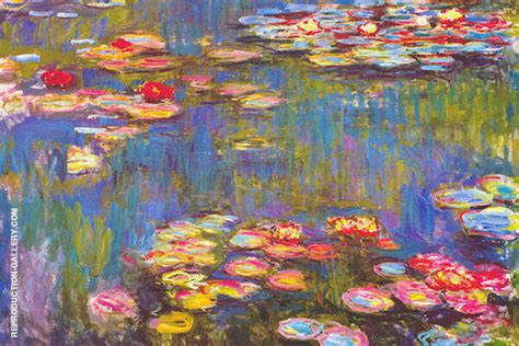 Water Lilies 1916 3 By Claude Monet Oil Painting Reproduction