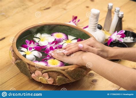 Spa Hand Massage Therapy Relax Treatment In Spa Salon Happiness Beauty