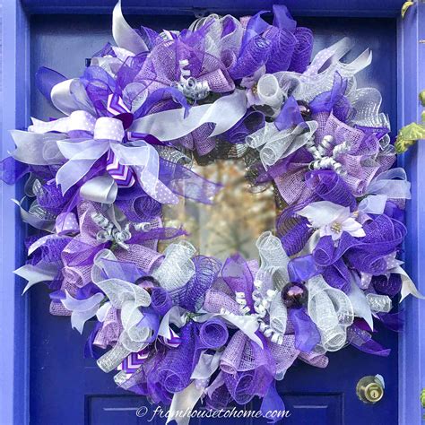 Purple Deco Mesh Wreath Home And Living Wall Hangings Pe