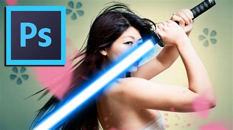 how to create a lightsaber in photoshop cc star wars lightsaber effect youtube