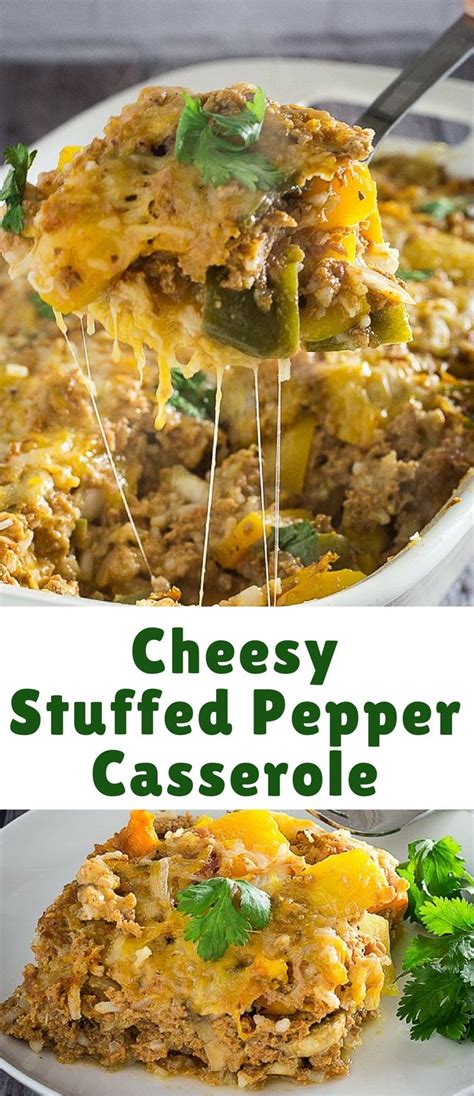 Cheesy Stuffed Pepper Casserole Is A Really Quick And Easy Version Of