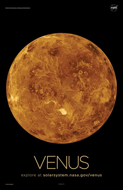 Venus Poster Version A Nasa Solar System Solar System Exploration