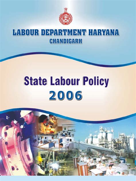 Haryana State Labour Policy 2006 Pdf Employment Labour Law