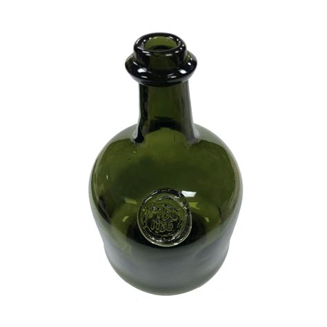 10 Hand Blown Dark Green Thick Glass Wine Bottle Antique Vintage Style Schooner Bay Company