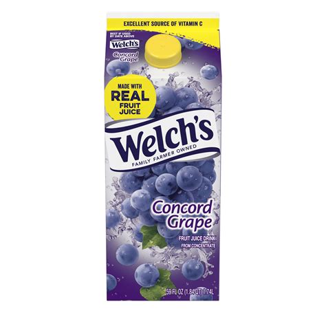 Welchs Concord Grape Fruit Juice Drink 59 Fl Oz Carton