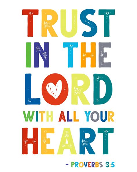 Use these free printable bible verses as monthly planner or binder dividers, inspirational posters, or stickers for your journal or vision board. Kids Bible Verse Free Printable - Proverbs 3:5 - Rays of Bliss