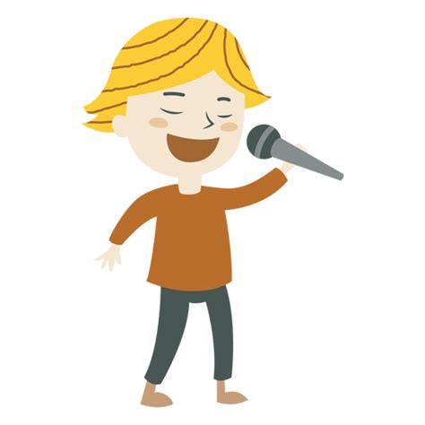 Boy Singing Cartoon Transparent Png And Svg Vector File