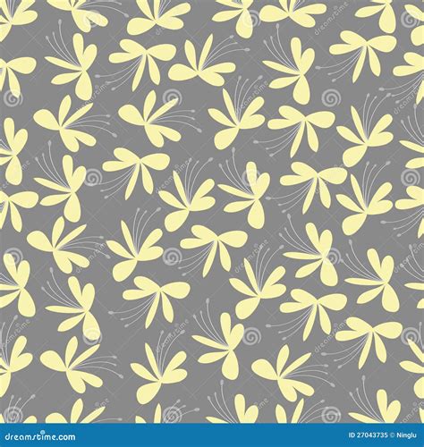 Seamless Yellow Flower Pattern Stock Vector Illustration Of Backdrop