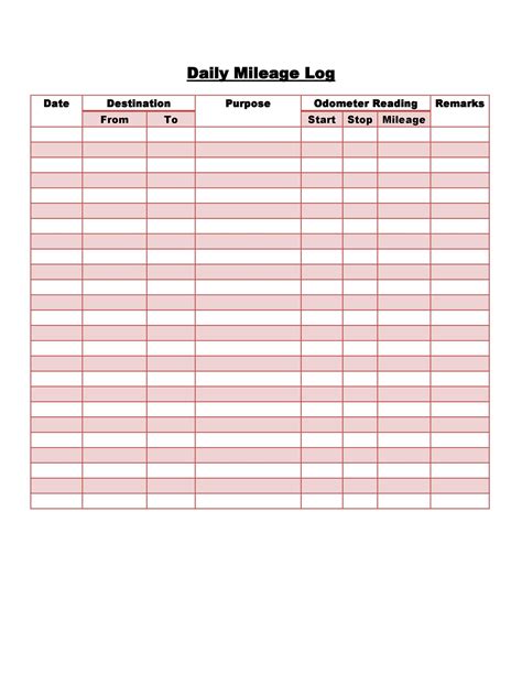 Mileage Tracker Sheet Free 20 Sample Tracking Forms In Pdf Ms Word