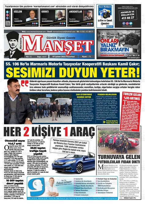 Ubat Tarihli Marmaris Man Et Gazete Man Etleri