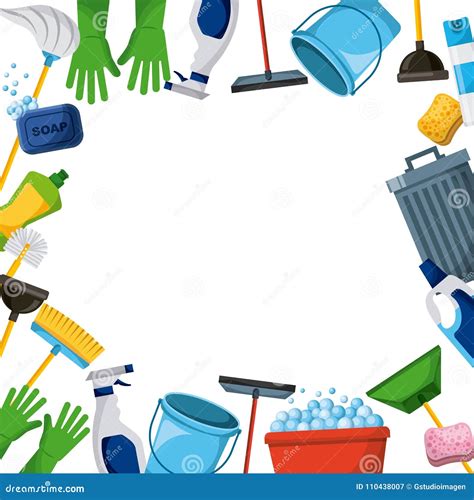 Cleaning Supplies Background Stock Illustrations 4026 Cleaning