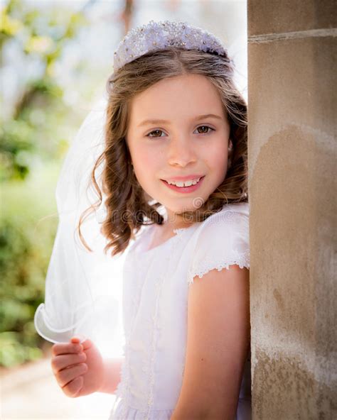 First Holy Communion Girl Stock Image Image Of Child 73097705