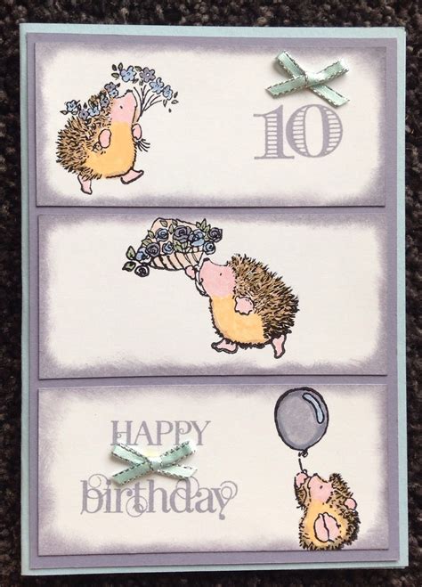 Fun rainbow birthday card for 10 year old by angela chick. 10 year old birthday girl 02/14 (With images) | Girl birthday cards, Penny black cards, Kids cards