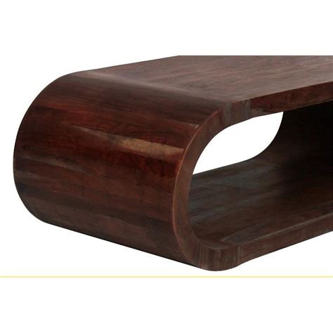 Porter Designs Ellipse Solid Acacia Wood Coffee Table Gray Homesquare