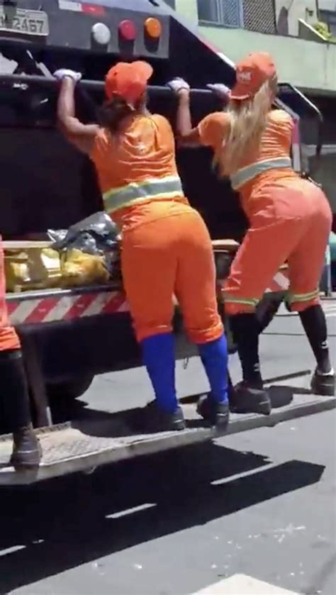 Watch Three Stunning Brazilian Dustbin Babes Twerk Collecting Rubbish Daily Star