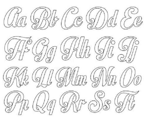 Alfabeto En Cursiva Para Imprimir Vectores E Ilustraciones De Abecedario Cursiva Para