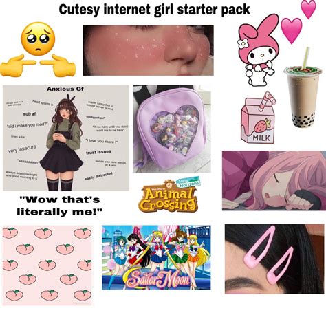 Cutesy Internet Girl Starter Pack Starterpacks