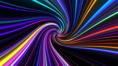 4k Abstract Colorful Moving Neon Twirl Lines Dj Background By Dotsplash