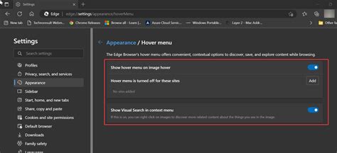 How To Turn On Or Turn Off Visual Search In Microsoft Edge Browser Technoresult