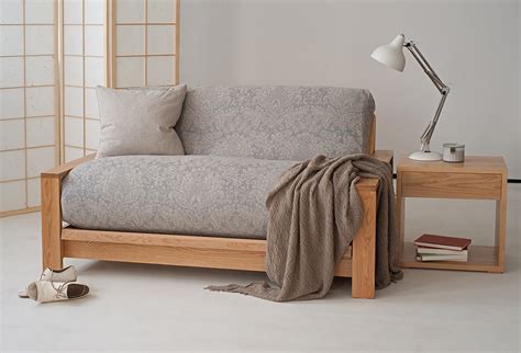 Greeley foldable split back sofa bed grey. Panama | Futon Sofa Bed | Natural Bed Company