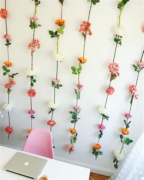 A Flower Wall Is An Easy Diy Hack You Can Complete In Just A Couple Of