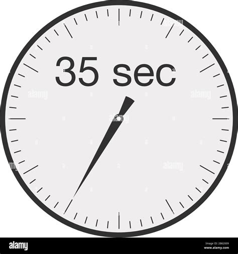 Simple 35 Seconds Or 35 Minutes Timer Stock Vector Illustration