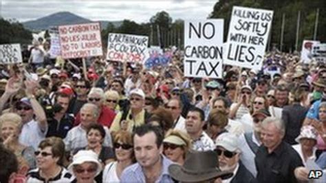 Australia Carbon Tax Plans Spark Protests Bbc News