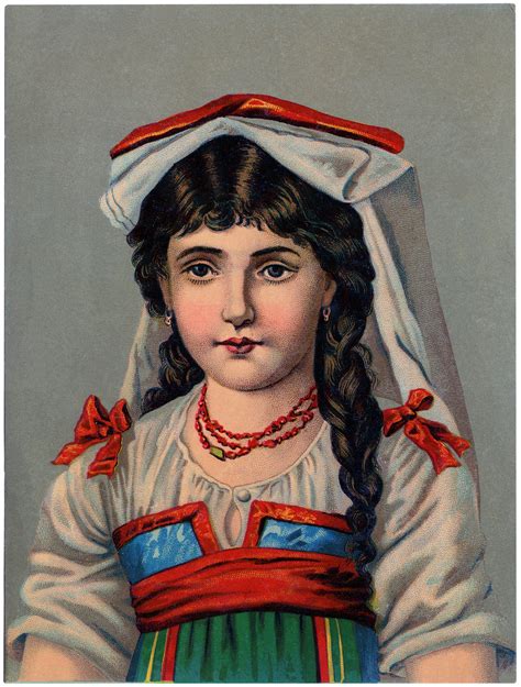 Young French Girl Telegraph